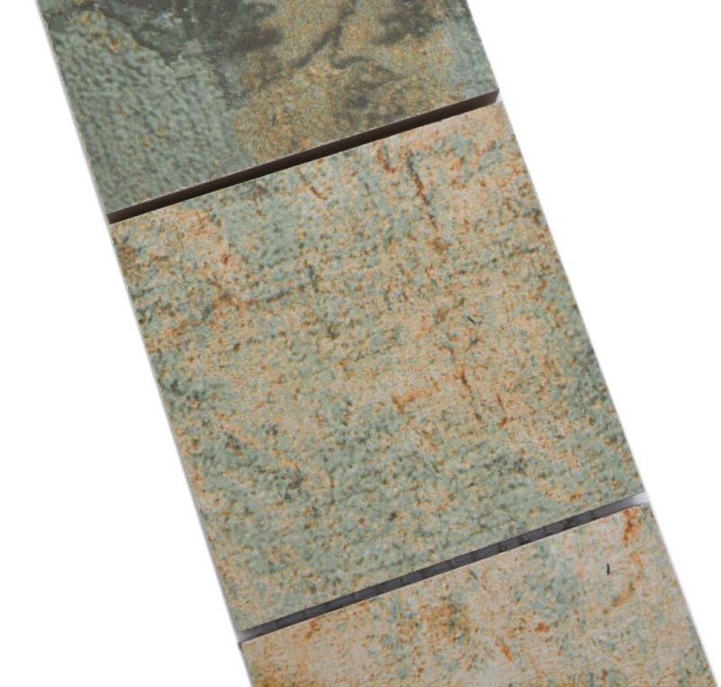 Borde Mezcla de mosaico beige/marrón/verde mate aspecto alfombra mosaico azulejo pared cocina espejo baño ducha pared MOS23BOR-95CB_f
