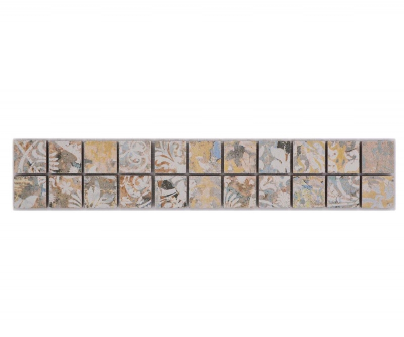 Border Border mosaico mixto claro multicolor mate aspecto alfombra mosaico azulejo pared cocina azulejo espejo baño ducha pared MOS18BOR-25CS_f