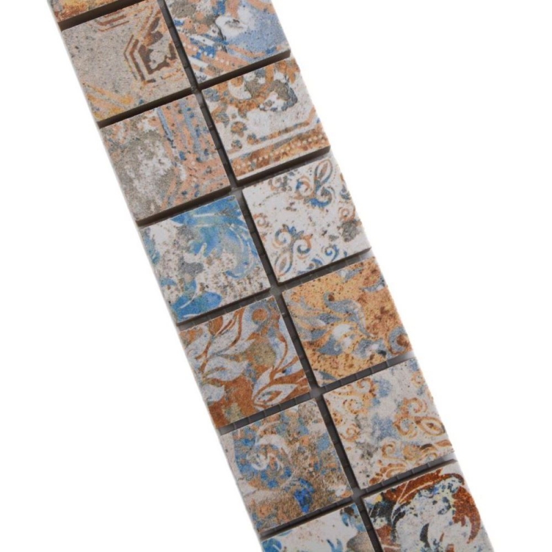 Borde Borde mosaico mezcla fuerte multicolor mate alfombra aspecto mosaico azulejo cocina pared azulejo espejo baño ducha pared MOS18BOR-25CV_f