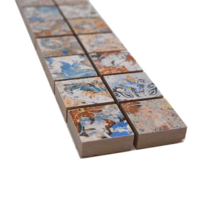 Borde Borde mosaico mezcla fuerte multicolor mate alfombra aspecto mosaico azulejo cocina pared azulejo espejo baño ducha pared MOS18BOR-25CV_f