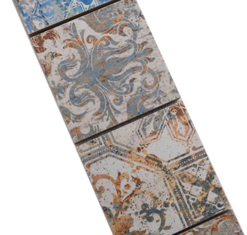 Borde Mezcla de mosaico fuerte multicolor mate aspecto alfombra mosaico azulejo cocina pared azulejo espejo baño ducha pared MOS16BOR-71CV_f