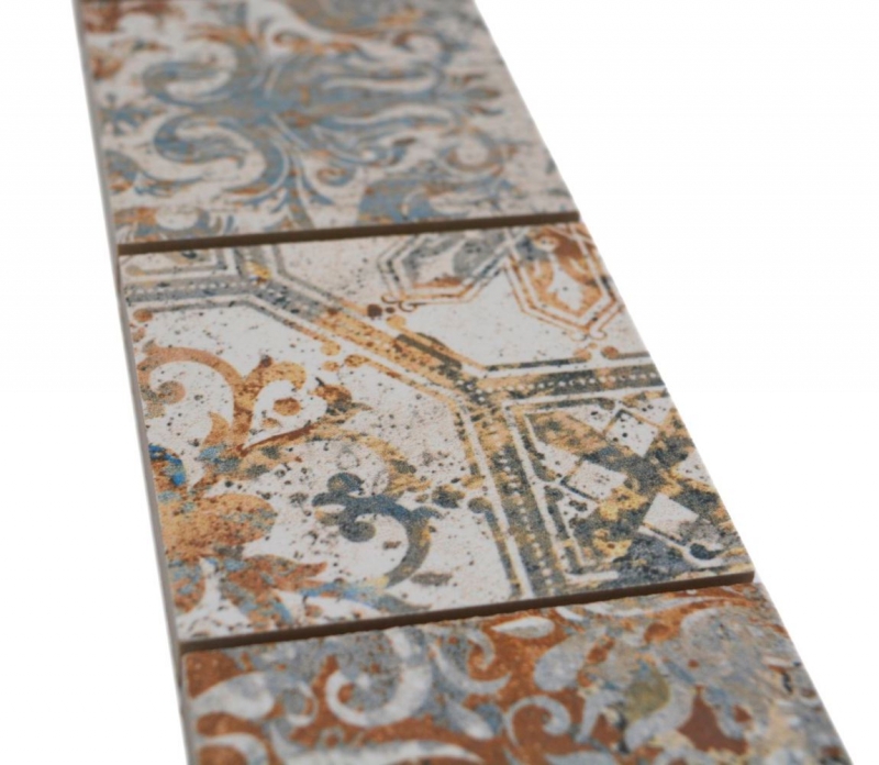 Borde Mezcla de mosaico fuerte multicolor mate aspecto alfombra mosaico azulejo cocina pared azulejo espejo baño ducha pared MOS16BOR-71CV_f