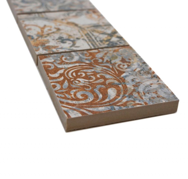 Borde Mezcla de mosaico fuerte multicolor mate aspecto alfombra mosaico azulejo cocina pared azulejo espejo baño ducha pared MOS16BOR-71CV_f
