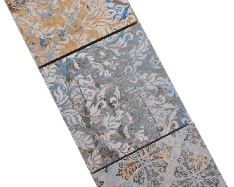 Borde Mezcla de mosaico fuerte multicolor mate alfombra aspecto mosaico azulejo cocina pared azulejo espejo baño ducha pared MOS23BOR-95CV_f