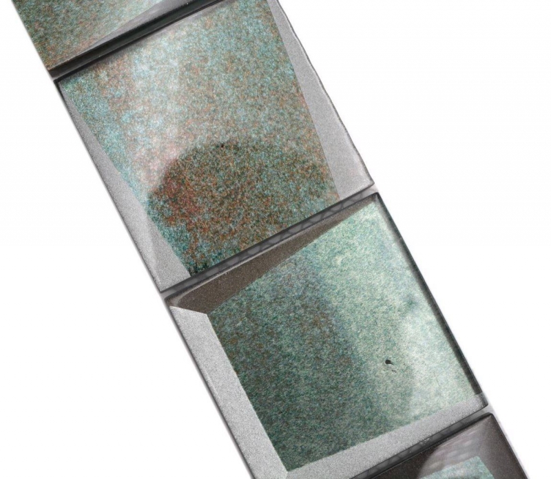 Borde Borde mosaico verde brillante 3D mirada mosaico azulejo cocina pared azulejo espejo baño ducha pared MOS88BOR-XB20_f