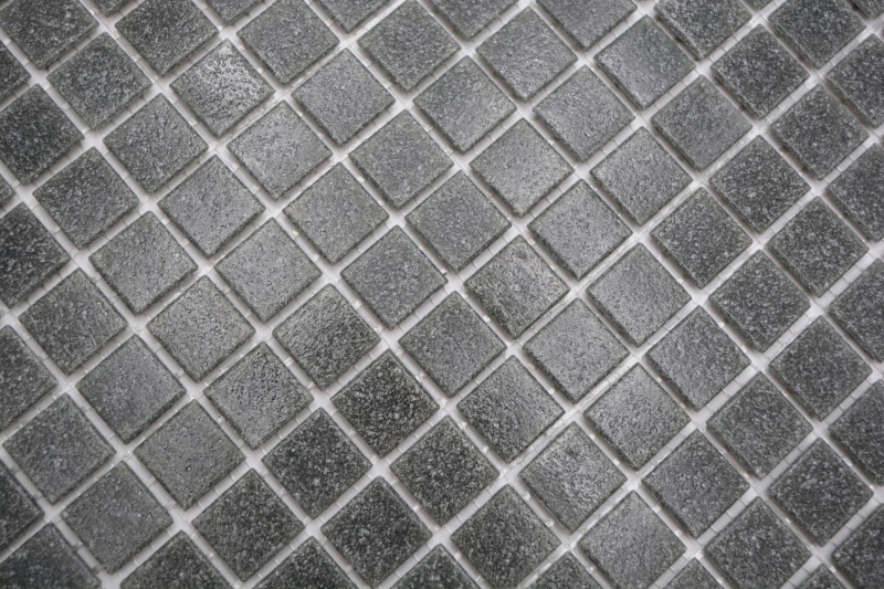 Azulejo de mosaico de vidrio gris antracita brillante efecto piscina azulejo de mosaico azulejo de pared de cocina espejo baño ducha pared MOS200-A09_f