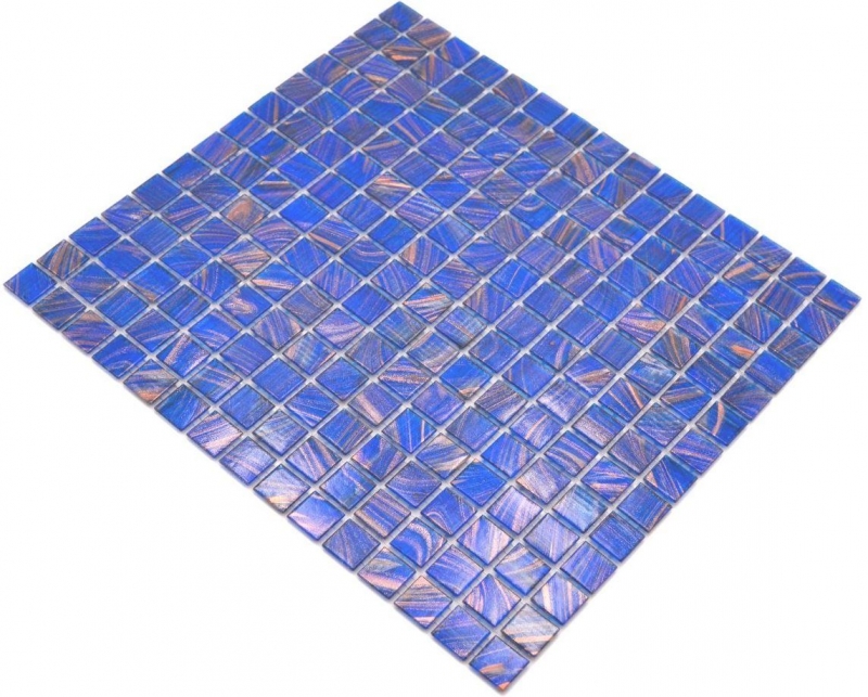 Mosaico de vidrio mosaico azulejo azul señal azul cobre brillante piscina mirada mosaico azulejo cocina pared azulejo espejo baño ducha pared MOS230-G17_f