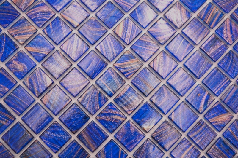 Mosaico de vidrio mosaico azulejo azul señal azul cobre brillante piscina mirada mosaico azulejo cocina pared azulejo espejo baño ducha pared MOS230-G17_f
