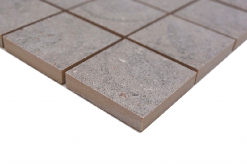 Muestrario de mano mosaico cerámico gres porcelánico gris claro antracita estampado MOS14-G3_m