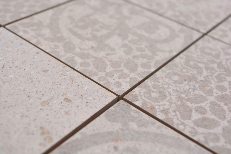 Muestrario de mano mosaico cerámico gres porcelánico gris claro beige estampado MOS23-B5_m