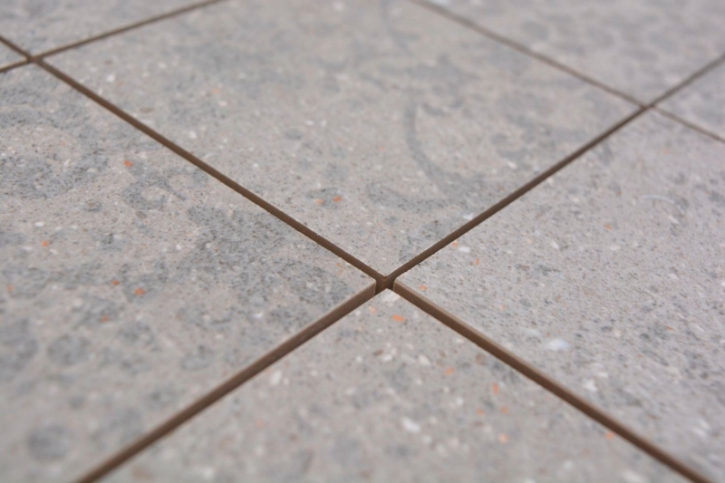 Muestrario de mano mosaico cerámico gres porcelánico gris claro antracita estampado MOS23-G7_m