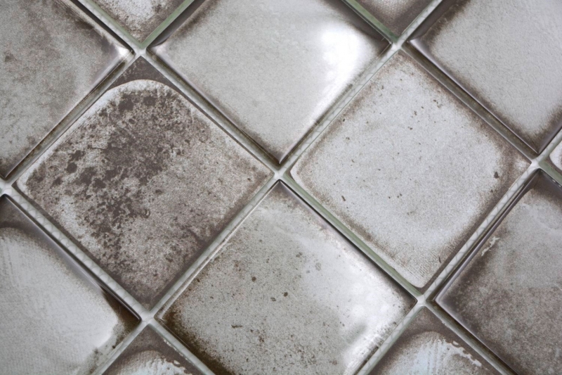 Muestra de mano mosaico de vidrio mosaico azulejo retro vinatage cemento estilo urbano gris MOS88-S04_m