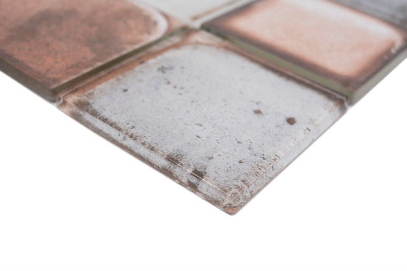 Muestra de mano mosaico de vidrio mosaico azulejo Retro Vinatage Cement Style Pastel Beige MOS88-S06_m