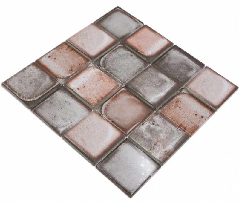 Muestra de mano mosaico de vidrio mosaico azulejo Retro Vinatage Cemento Estilo Gris Pastel Beige MOS88-S08_m