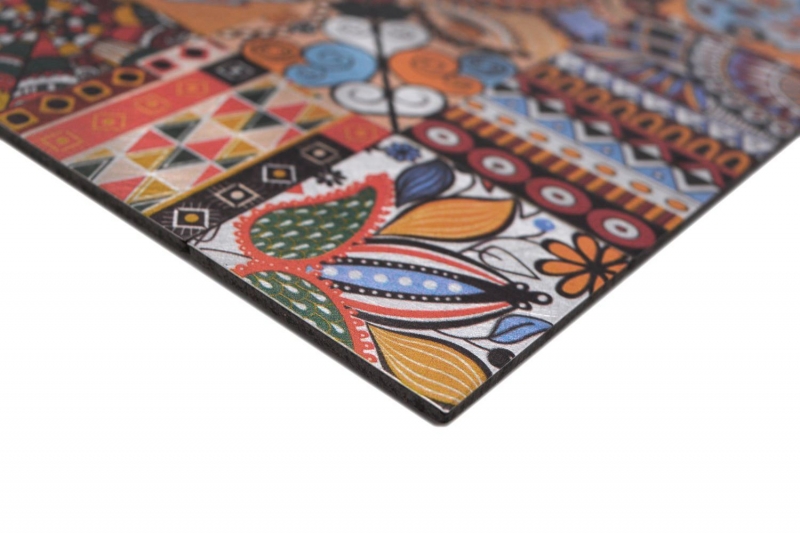 Muestra de mano autoadhesivo mosaico estera metal retro mandala patrón estera Afrikaans ornamento MOS200-U01_m