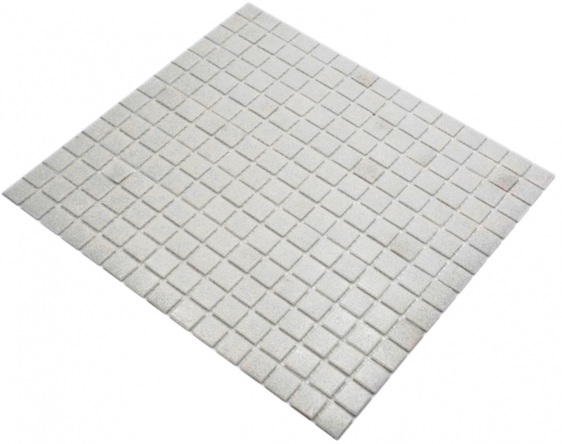 Muestra de mano mosaico de vidrio piscina mosaico flotante blanco viejo gris claro crema MOS200-A03_m