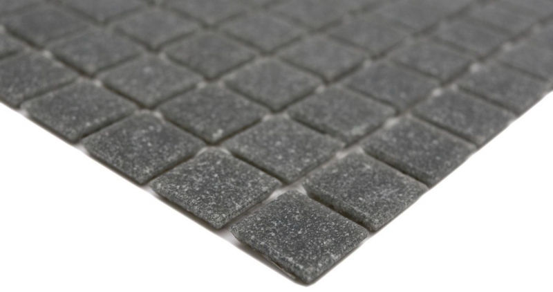 Muestra de mano mosaico de vidrio piscina mosaico flotante gris basalto look gris oscuro MOS200-A09_m