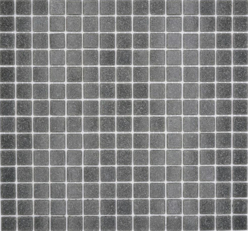 Muestra de mano mosaico de vidrio piscina mosaico flotante gris basalto look gris oscuro MOS200-A09_m