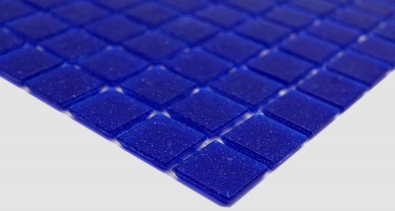 Muestra de mano mosaico de vidrio piscina mosaico flotante azul ultramar manchas azul oscuro MOS200-A20_m