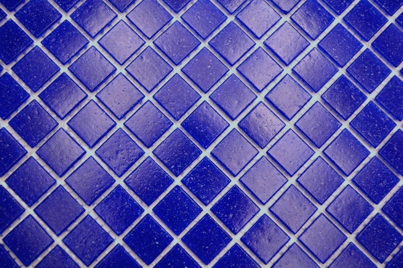 Muestra de mano mosaico de vidrio piscina mosaico flotante azul ultramar manchas azul oscuro MOS200-A20_m