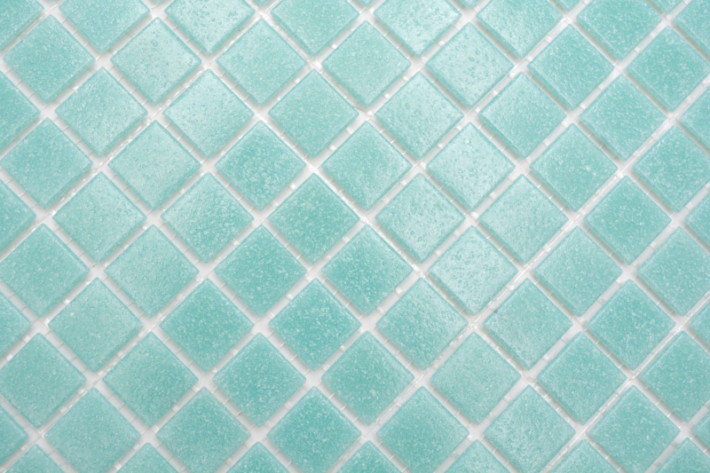 Muestra de mano mosaico de vidrio piscina mosaico flotante luz turquesa verde manchas MOS200-A62_m