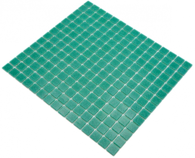Muestra de mano mosaico de vidrio piscina mosaico flotante turquesa verde manchas MOS200-A63_m