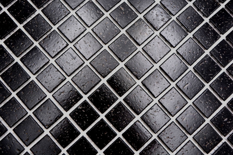 Muestra de mano mosaico de vidrio piscina mosaico flotante manchas negras MOS50-0302-P_m