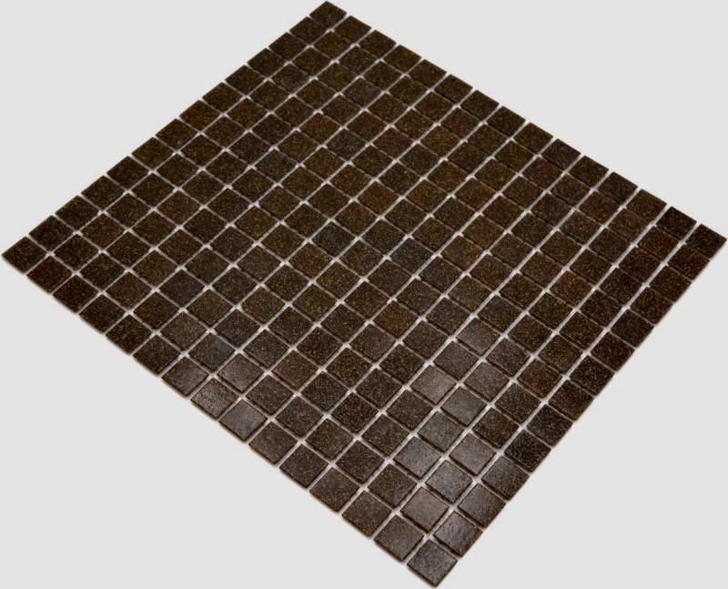 Muestra de mano mosaico de vidrio mosaico azulejo manchas marrón oscuro MOS200-A36_m