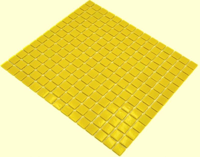 Muestra de mano mosaico de vidrio mosaico azulejo amarillo MOS200-A90_m