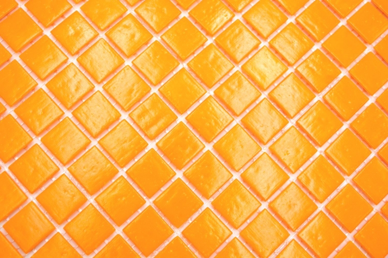 Muestra de mano mosaico de vidrio mosaico azulejo naranja MOS200-A92_m