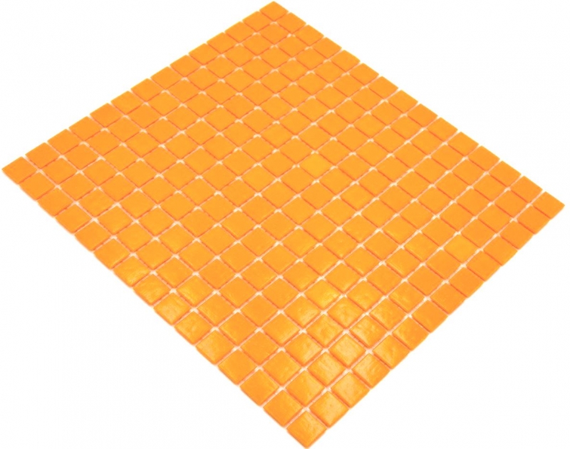 Muestra de mano mosaico de vidrio mosaico azulejo naranja MOS200-A92_m