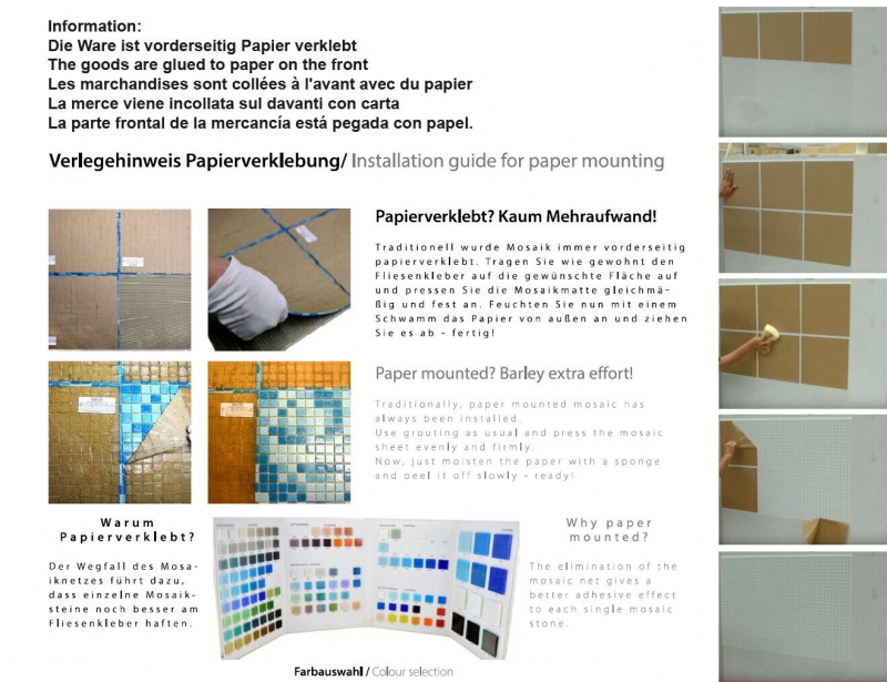 Muestra de mano mosaico de vidrio mosaico azulejo Iridium White Flip Flop color MOS240-WA02-P_m