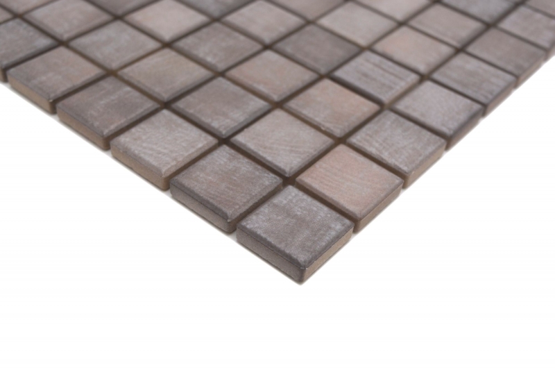 Jasba Senja gres cerámico mosaico puro shabby marrón mate aspecto madera cocina baño ducha MOSJB22 1 alfombrilla