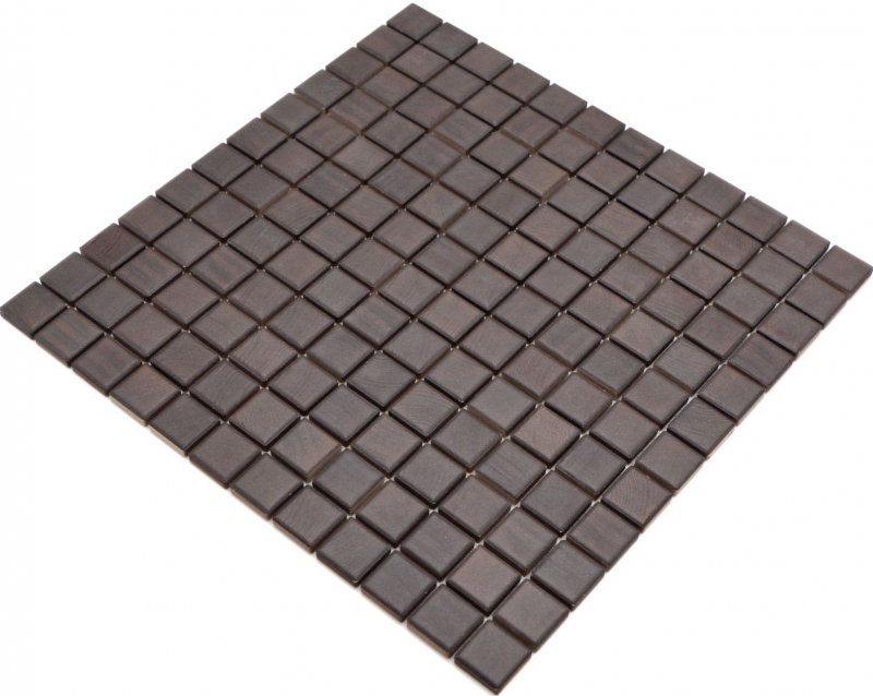 Jasba Senja gres cerámico puro mosaico wenge mate aspecto madera cocina baño ducha MOSJB28 1 alfombrilla