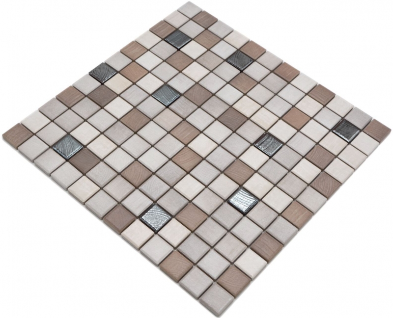 Jasba Senja Puro gres cerámico mosaico madera-mate metálico aspecto madera cocina baño ducha MOSJB06 1 alfombrilla