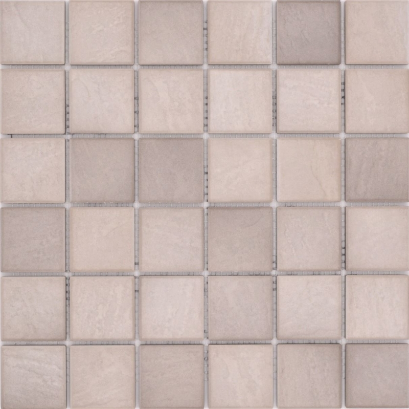 Jasba Village mosaico gres cerámico arena beige mate efecto piedra cocina baño ducha MOSJB541 1 tapete