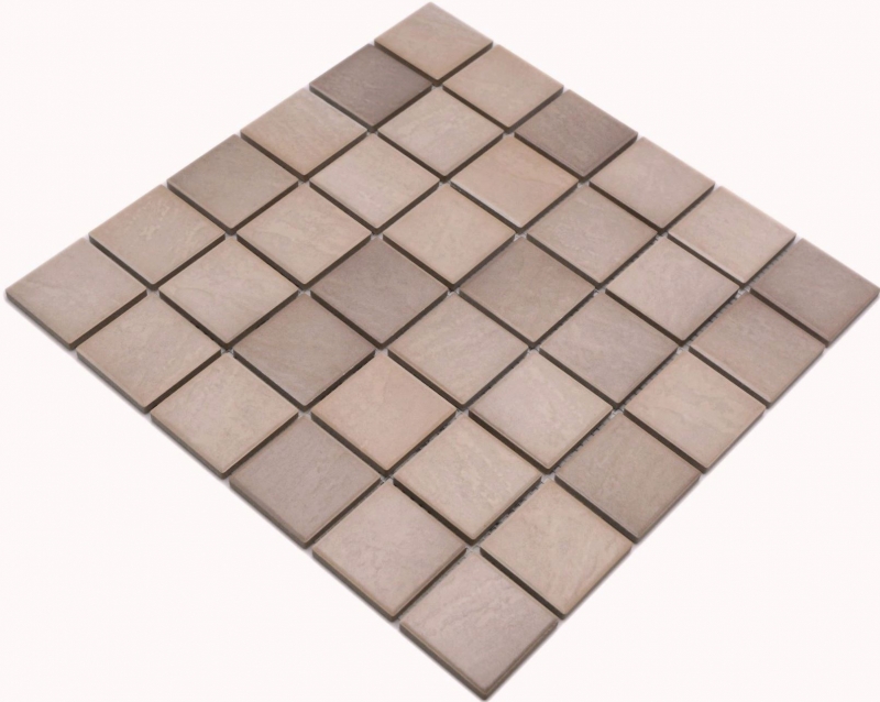 Jasba Village mosaico gres cerámico arena beige mate efecto piedra cocina baño ducha MOSJB541 1 tapete