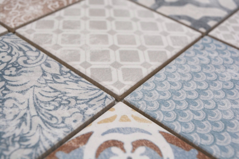 Jasba Patrón mosaico cerámica gres multicolor mate retro look cocina baño ducha MOSJBPV20 1 tapete