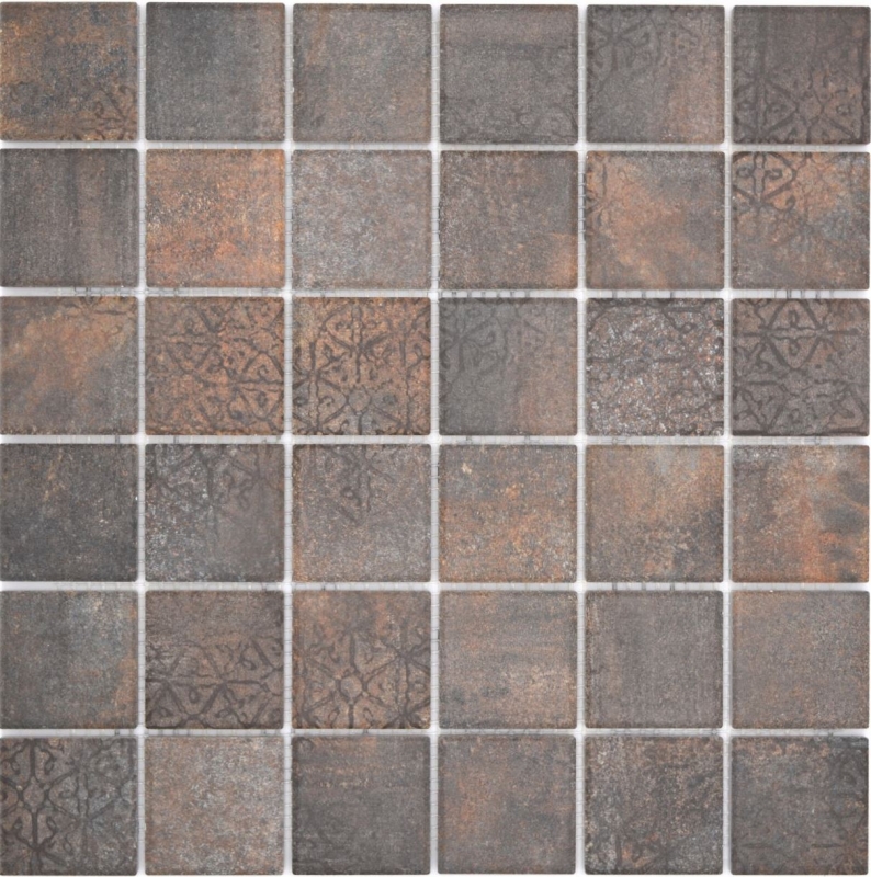Jasba Ronda mosaico de cerámica gres óxido-mix mate óxido mirada cocina baño ducha MOSJBR200 1 estera