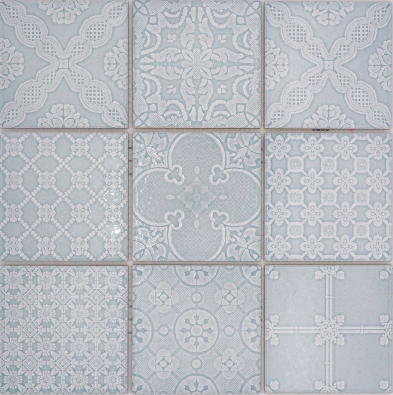 Jasba Clara mosaico cerámica gres país verde brillante retro look cocina baño ducha MOSJBC136 1 estera