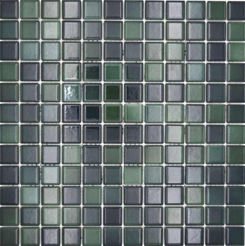 Jasba Agrob Buchtal Fresh mosaico gres cerámico verde bosque mezcla brillante cocina baño ducha MOSJBF216 1 tapete