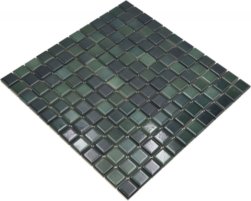 Jasba Agrob Buchtal Fresh mosaico gres cerámico verde bosque mezcla brillante cocina baño ducha MOSJBF216 1 tapete