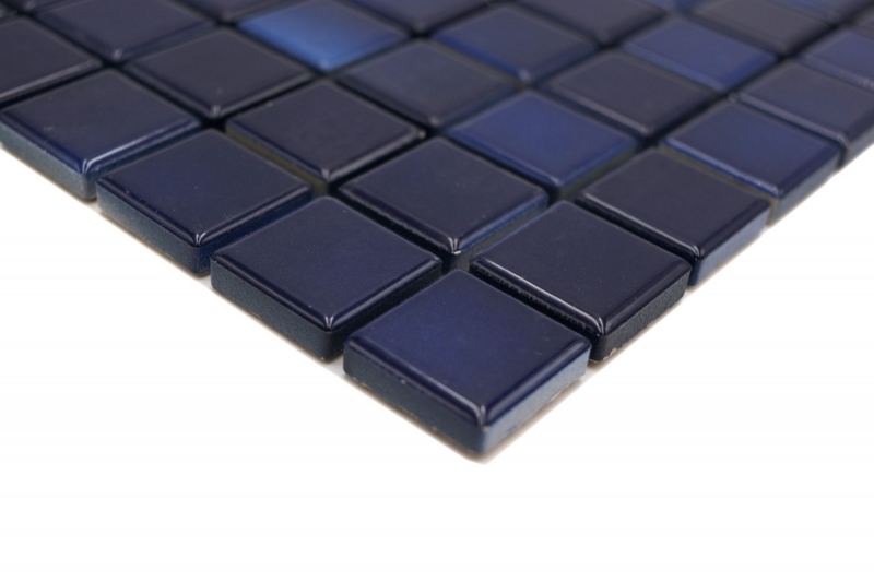 Jasba Agrob Buchtal Fresh mosaico gres cerámico azul profundo mezcla brillante cocina baño ducha MOSJBF217 1 estera