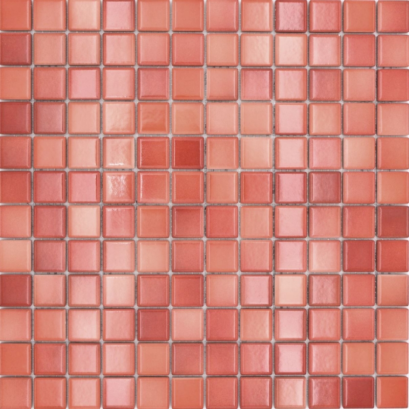 Jasba Agrob Buchtal Fresh mosaico gres cerámico ladrillo rojo mezcla brillante cocina baño ducha MOSJBF218 1 estera
