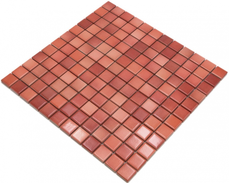 Jasba Agrob Buchtal Fresh mosaico gres cerámico ladrillo rojo mezcla brillante cocina baño ducha MOSJBF218 1 estera