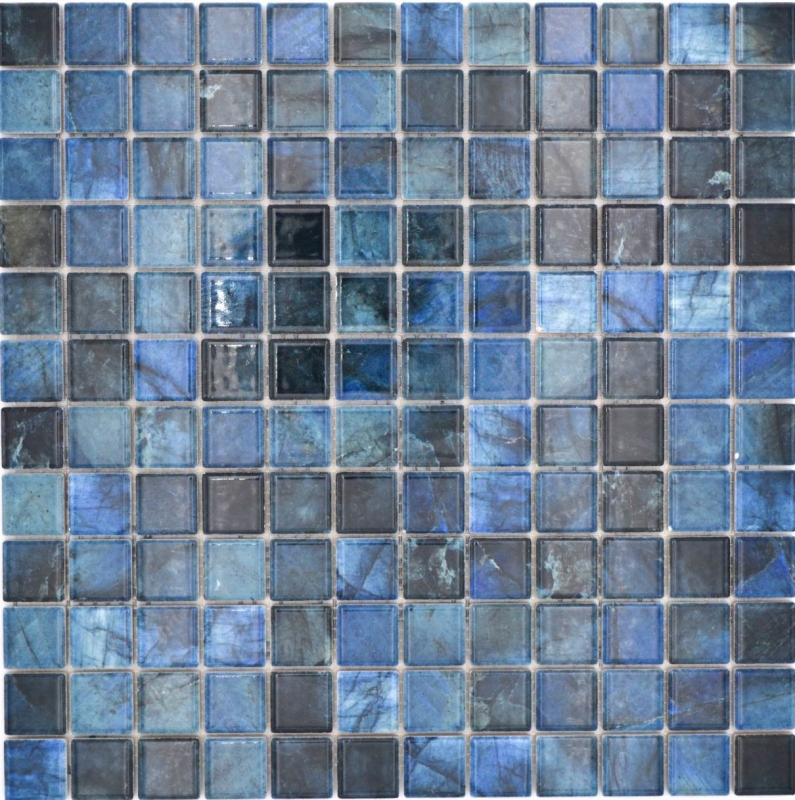 Jasba Agrob Buchtal Fresh Marble & More gres cerámico mosaico labradorita azul brillante aspecto mármol cocina baño ducha MOSJBMM20 1 alfombrilla