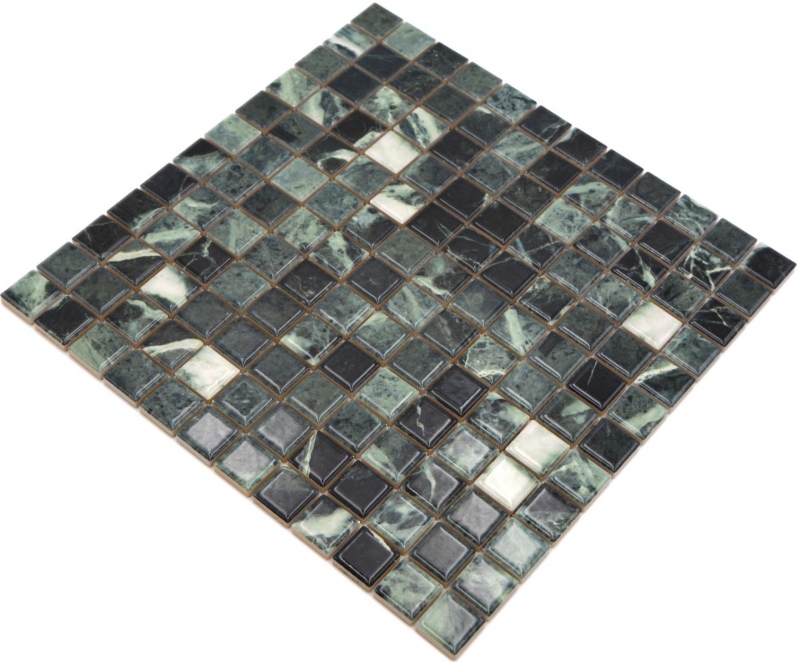 Jasba Agrob Buchtal Fresh Marble & More mosaico gres cerámico verde alpi brillante aspecto mármol cocina baño ducha MOSJBMM21 1 tapete