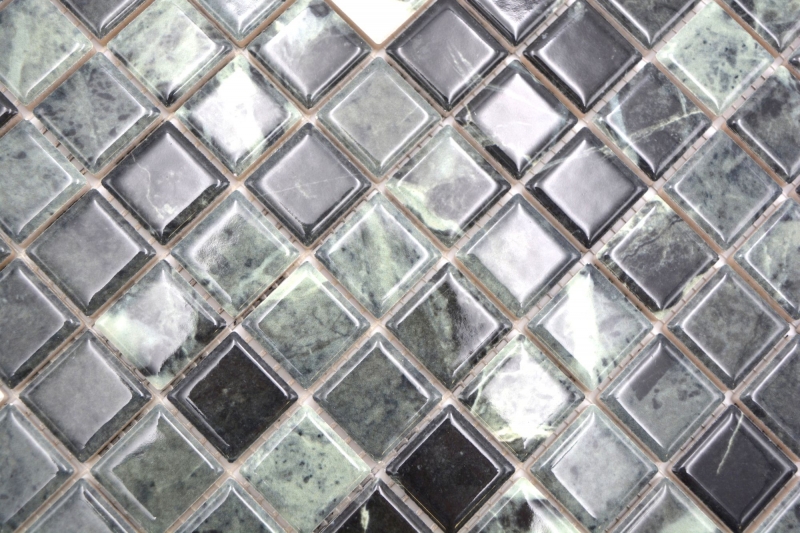 Jasba Agrob Buchtal Fresh Marble & More mosaico gres cerámico verde alpi brillante aspecto mármol cocina baño ducha MOSJBMM21 1 tapete