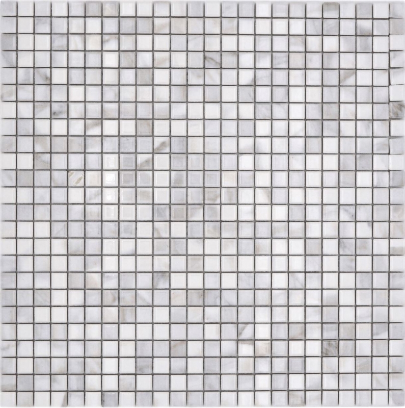 Jasba Agrob Buchtal Fresh Marble & More mosaico gres cerámico carrara look blanco brillante mármol look cocina baño ducha MOSJBMM23 1 tapete