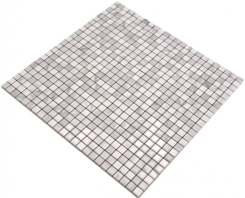 Jasba Agrob Buchtal Fresh Marble & More mosaico gres cerámico carrara look blanco brillante mármol look cocina baño ducha MOSJBMM23 1 tapete